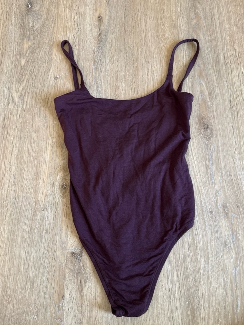Parade Plum Cross Back Thong Bodysuit XS